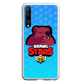 Чехол для Honor P30 с принтом Bear - BRAWL STARS в Петрозаводске, Силикон | Область печати: задняя сторона чехла, без боковых панелей | bear | brawl | bull | colt | crow | el primo | game | games | leon | moba | online | penny | poco | shelly | spike | star | stars | wanted | брав | бравл | браво | звезда | звезды | игра | игры | моба | онлайн | старс