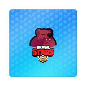 Магнит виниловый Квадрат с принтом Bear - BRAWL STARS в Петрозаводске, полимерный материал с магнитным слоем | размер 9*9 см, закругленные углы | bear | brawl | bull | colt | crow | el primo | game | games | leon | moba | online | penny | poco | shelly | spike | star | stars | wanted | брав | бравл | браво | звезда | звезды | игра | игры | моба | онлайн | старс