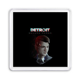 Магнит 55*55 с принтом Detroit: Become Human. в Петрозаводске, Пластик | Размер: 65*65 мм; Размер печати: 55*55 мм | Тематика изображения на принте: become human | connor | dbh | dbhpk19 | detroit | detroit city | glitch | абстракция | геометрия | детройт | игра | коннор | надпись | стать человеком | текстура | треугольник | треугольники