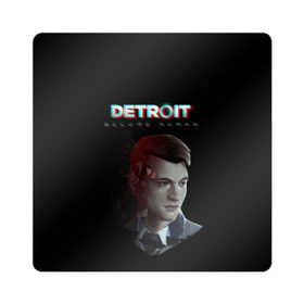 Магнит виниловый Квадрат с принтом Detroit: Become Human. в Петрозаводске, полимерный материал с магнитным слоем | размер 9*9 см, закругленные углы | Тематика изображения на принте: become human | connor | dbh | dbhpk19 | detroit | detroit city | glitch | абстракция | геометрия | детройт | игра | коннор | надпись | стать человеком | текстура | треугольник | треугольники