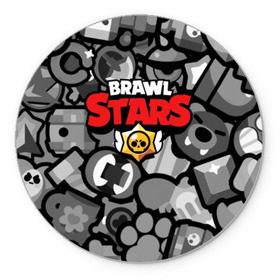 Коврик для мышки круглый с принтом BRAWL STARS в Петрозаводске, резина и полиэстер | круглая форма, изображение наносится на всю лицевую часть | brawl | bull | colt | crow | el primo | game | games | leon | moba | online | penny | poco | shelly | spike | star | stars | wanted | брав | бравл | браво | звезда | звезды | игра | игры | лого | моба | онлайн | старс