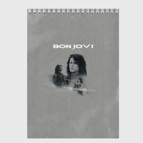 Скетчбук с принтом Bon Jovi в Петрозаводске, 100% бумага
 | 48 листов, плотность листов — 100 г/м2, плотность картонной обложки — 250 г/м2. Листы скреплены сверху удобной пружинной спиралью | Тематика изображения на принте: bon jovi | альбом | арена | бон | бон джови | глэм | группа | джови | джон | метал | музыка | надпись | песни | поп | попрок | рок | рокер | смайл | солист | софт | стена | хард | хеви | хевиметал