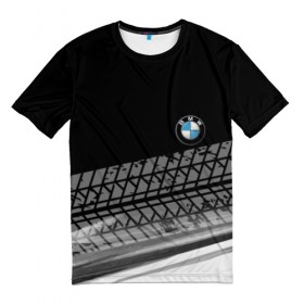 Мужская футболка 3D с принтом BMW в Петрозаводске, 100% полиэфир | прямой крой, круглый вырез горловины, длина до линии бедер | bmw | авто | автомобиль | бмв | лого | логотип | машина | надпись | текстура