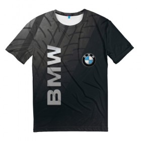 Мужская футболка 3D с принтом BMW в Петрозаводске, 100% полиэфир | прямой крой, круглый вырез горловины, длина до линии бедер | bmw | авто | автомобиль | бмв | лого | логотип | машина | надпись | текстура
