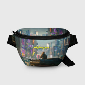 Поясная сумка 3D с принтом CYBERPUNK 2077 в Петрозаводске, 100% полиэстер | плотная ткань, ремень с регулируемой длиной, внутри несколько карманов для мелочей, основное отделение и карман с обратной стороны сумки застегиваются на молнию | 2019 | cd project red | cyberpunk 2077 | future | hack | night city | samurai | sci fi | андроиды | безумие | будущее | киберпанк 2077 | логотип | роботы | самураи | фантастика | цифры