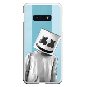 Чехол для Samsung S10E с принтом Marshmello в Петрозаводске, Силикон | Область печати: задняя сторона чехла, без боковых панелей | fortnite | joytime | marshmallow | marshmello | маршмелло | маршмеллоу | фортнайт