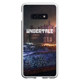 Чехол для Samsung S10E с принтом UNDERTALE в Петрозаводске, Силикон | Область печати: задняя сторона чехла, без боковых панелей | game | undertale | азриэль дримурр | альфис | андайн | андертейл | асгор дримурр | добро | дьявол | зло | игра | игры | кости | меттатон | папирус | санс | стрела | ториэль | трезубец | фриск | чара | черный