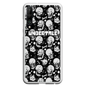 Чехол для Honor P30 с принтом UNDERTALE в Петрозаводске, Силикон | Область печати: задняя сторона чехла, без боковых панелей | game | undertale | азриэль дримурр | альфис | андайн | андертейл | асгор дримурр | добро | дьявол | зло | игра | игры | кости | меттатон | папирус | санс | стрела | ториэль | трезубец | фриск | чара | черный