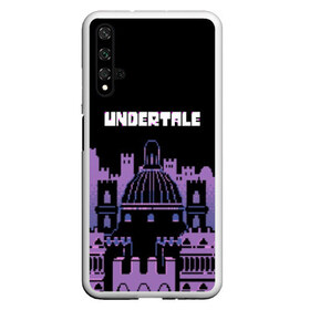 Чехол для Honor 20 с принтом UNDERTALE в Петрозаводске, Силикон | Область печати: задняя сторона чехла, без боковых панелей | game | undertale | азриэль дримурр | альфис | андайн | андертейл | асгор дримурр | добро | дьявол | зло | игра | игры | кости | меттатон | папирус | санс | стрела | ториэль | трезубец | фриск | чара | черный