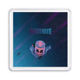 Магнит 55*55 с принтом Fortnite x Marshmello (Smail). в Петрозаводске, Пластик | Размер: 65*65 мм; Размер печати: 55*55 мм | 3d | fortnite | marshmello | smail | абстракция | дизайн | звезды | игра | искусство | космос | маршмеллоу | надпись | смайл | стиль | текстура | эмблема