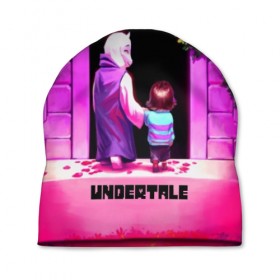 Шапка 3D с принтом UNDERTALE в Петрозаводске, 100% полиэстер | универсальный размер, печать по всей поверхности изделия | game | undertale | азриэль дримурр | альфис | андайн | андертейл | асгор дримурр | добро | дьявол | зло | игра | игры | кости | меттатон | папирус | санс | стрела | ториэль | трезубец | фриск | чара | черный