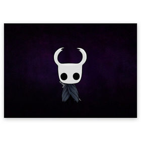 Поздравительная открытка с принтом Hollow Knight в Петрозаводске, 100% бумага | плотность бумаги 280 г/м2, матовая, на обратной стороне линовка и место для марки
 | hollow knight | детская | для детей | игра | компьютерная игра | королевство | рыцарь | темный рыцарь | холлов кнайт | экшен