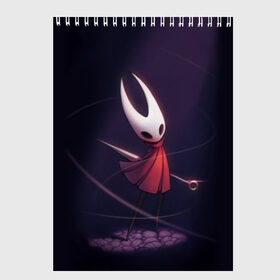 Скетчбук с принтом Hollow Knight в Петрозаводске, 100% бумага
 | 48 листов, плотность листов — 100 г/м2, плотность картонной обложки — 250 г/м2. Листы скреплены сверху удобной пружинной спиралью | hollow knight | детская | для детей | игра | компьютерная игра | королевство | рыцарь | темный рыцарь | холлов кнайт | экшен