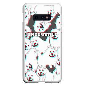 Чехол для Samsung S10E с принтом Undertale (Надоедливый пёс) в Петрозаводске, Силикон | Область печати: задняя сторона чехла, без боковых панелей | 3d | glitch | pixel | undertale | андертейл | без глаз | глитч | игра | надоедливая собака | надоедливый пес | надпись | пиксель | пикселя | подземная история | текстура