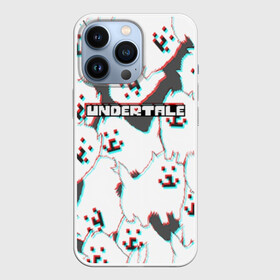 Чехол для iPhone 13 Pro с принтом Undertale (Надоедливый пёс). в Петрозаводске,  |  | Тематика изображения на принте: 3d | glitch | pixel | undertale | андертейл | без глаз | глитч | игра | надоедливая собака | надоедливый пес | надпись | пиксель | пикселя | подземная история | текстура