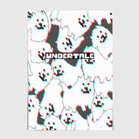 Постер с принтом Undertale (Надоедливый пёс). в Петрозаводске, 100% бумага
 | бумага, плотность 150 мг. Матовая, но за счет высокого коэффициента гладкости имеет небольшой блеск и дает на свету блики, но в отличии от глянцевой бумаги не покрыта лаком | 3d | glitch | pixel | undertale | андертейл | без глаз | глитч | игра | надоедливая собака | надоедливый пес | надпись | пиксель | пикселя | подземная история | текстура