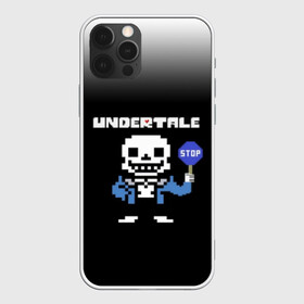 Чехол для iPhone 12 Pro с принтом Undertale STOP. в Петрозаводске, силикон | область печати: задняя сторона чехла, без боковых панелей | 3d | pixel | sans | stop | undertale | абстракция | алфавит | андертейл | буквы | геометрия | знак | игра | надпись | пиксель | пикселя | подземная история | текстура