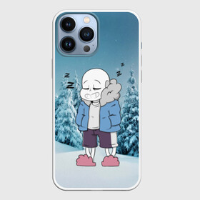 Чехол для iPhone 13 Pro Max с принтом Sans Winter в Петрозаводске,  |  | Тематика изображения на принте: sans and snow | sans simulator | sans undertale | undertale | undertale 2 | undertale comics | undertale комикс | андертейл | санс | санс undertale | санс и снег | сэнс | ундертэйл