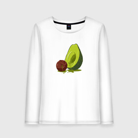 Женский лонгслив хлопок с принтом Avocado R I P в Петрозаводске, 100% хлопок |  | авокадо | арт | веган | вегетарианец | вкусняшка | еда | жиры | зеленый | зож | косточка | милый | овощи | пп | фрукты | юмор