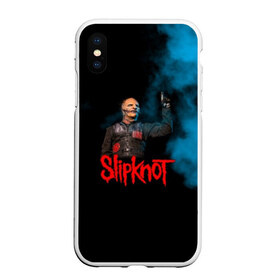 Чехол для iPhone XS Max матовый с принтом Slipknot в Петрозаводске, Силикон | Область печати: задняя сторона чехла, без боковых панелей | slipknot | джей вайнберг | кори тейлор | крис фен | крэйг джонс | метал | мик томсон | музыка | петля | рок | сид уилсон | скользящий узел | слайпкнот | слипкнот | слипнот | удавка