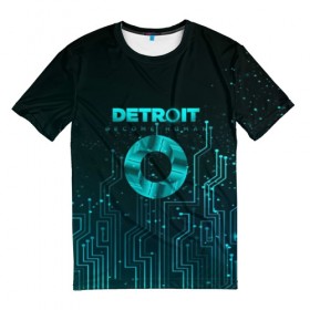 Мужская футболка 3D с принтом Detroit: Вecome Human в Петрозаводске, 100% полиэфир | прямой крой, круглый вырез горловины, длина до линии бедер | 3d | cтать человеком | detroit city | detroit: вecome human | игра | интерактивная | квест | кинематограф | приключения | франция