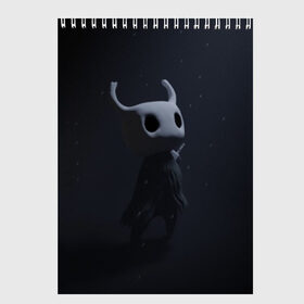 Скетчбук с принтом Hollow Knight в Петрозаводске, 100% бумага
 | 48 листов, плотность листов — 100 г/м2, плотность картонной обложки — 250 г/м2. Листы скреплены сверху удобной пружинной спиралью | hollow knight | детская | для детей | игра | компьютерная игра | королевство | рыцарь | темный рыцарь | холлов кнайт | экшен