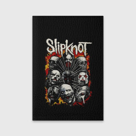 Обложка для паспорта матовая кожа с принтом Slipknot в Петрозаводске, натуральная матовая кожа | размер 19,3 х 13,7 см; прозрачные пластиковые крепления | Тематика изображения на принте: band | corey taylor | jim root | metal | mick thomson | music | official | альтернативный | глэм | готик | гранж | метал | музыка | пост | рок | хард