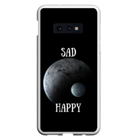 Чехол для Samsung S10E с принтом Sad Happy в Петрозаводске, Силикон | Область печати: задняя сторона чехла, без боковых панелей | jesus | rap | грустный | джизус | джизус возрождение | джизус рэпер | джизус ты ювелир | мерч | музыка | реп | рэп | счастливый