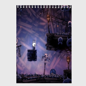 Скетчбук с принтом HOLLOW KNIGHT в Петрозаводске, 100% бумага
 | 48 листов, плотность листов — 100 г/м2, плотность картонной обложки — 250 г/м2. Листы скреплены сверху удобной пружинной спиралью | game | games | hallownest | hollow knight | безымянный рыцарь | бои | враги | заброшенное королевство | игра | исследование | компьютерная игра | насекомые | персонаж | поиск | приключения | секреты