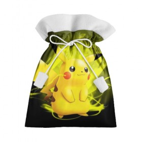 Подарочный 3D мешок с принтом Pikachu Pika Pika в Петрозаводске, 100% полиэстер | Размер: 29*39 см | pika | pikachu | аниме | детская | детям | игры | молния | мышка | мышь | пика | пикачу | покемон | покемоны