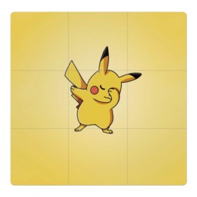 Магнитный плакат 3Х3 с принтом Pikachu Pika Pika в Петрозаводске, Полимерный материал с магнитным слоем | 9 деталей размером 9*9 см | pika | pikachu | аниме | детская | детям | игры | молния | мышка | мышь | пика | пикачу | покемон | покемоны