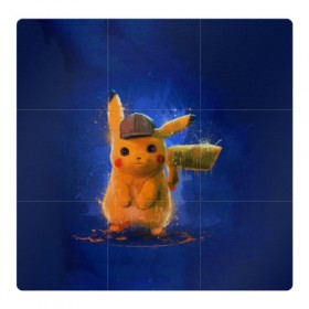 Магнитный плакат 3Х3 с принтом Pikachu Pika Pika в Петрозаводске, Полимерный материал с магнитным слоем | 9 деталей размером 9*9 см | pika | pikachu | аниме | детская | детям | игры | молния | мышка | мышь | пика | пикачу | покемон | покемоны