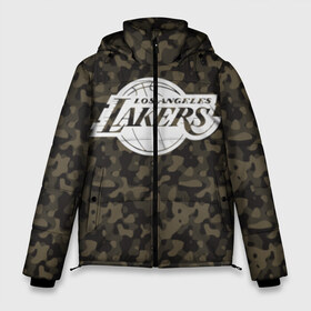 Мужская зимняя куртка 3D с принтом Los Angeles Lakers Camo в Петрозаводске, верх — 100% полиэстер; подкладка — 100% полиэстер; утеплитель — 100% полиэстер | длина ниже бедра, свободный силуэт Оверсайз. Есть воротник-стойка, отстегивающийся капюшон и ветрозащитная планка. 

Боковые карманы с листочкой на кнопках и внутренний карман на молнии. | camo | lakers | los angeles lakers | nba | баскетбол | камуфляж | лос анджелес лейкерс | нба | спорт | хаки