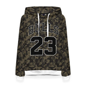 Женская толстовка 3D с принтом Chicago Bulls 23 Camo в Петрозаводске, 100% полиэстер  | двухслойный капюшон со шнурком для регулировки, мягкие манжеты на рукавах и по низу толстовки, спереди карман-кенгуру с мягким внутренним слоем. | bulls | camo | chicago | chicago bulls | nba | баскетбол | буллз | камуфляж | нба | спорт | хаки | чикаго | чикаго буллз