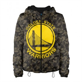 Женская куртка 3D с принтом Golden State Warriors camo в Петрозаводске, ткань верха — 100% полиэстер, подклад — флис | прямой крой, подол и капюшон оформлены резинкой с фиксаторами, два кармана без застежек по бокам, один большой потайной карман на груди. Карман на груди застегивается на липучку | golden state | golden state warriors | nba | warriors | баскетбол | голден стэйт | голден стэйт уорриорз | камуфляж | нба | спорт | уорриорз camo | хаки