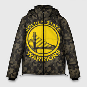 Мужская зимняя куртка 3D с принтом Golden State Warriors camo в Петрозаводске, верх — 100% полиэстер; подкладка — 100% полиэстер; утеплитель — 100% полиэстер | длина ниже бедра, свободный силуэт Оверсайз. Есть воротник-стойка, отстегивающийся капюшон и ветрозащитная планка. 

Боковые карманы с листочкой на кнопках и внутренний карман на молнии. | Тематика изображения на принте: golden state | golden state warriors | nba | warriors | баскетбол | голден стэйт | голден стэйт уорриорз | камуфляж | нба | спорт | уорриорз camo | хаки