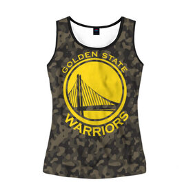 Женская майка 3D с принтом Golden State Warriors camo в Петрозаводске, 100% полиэстер | круглая горловина, прямой силуэт, длина до линии бедра | golden state | golden state warriors | nba | warriors | баскетбол | голден стэйт | голден стэйт уорриорз | камуфляж | нба | спорт | уорриорз camo | хаки