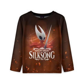 Детский лонгслив 3D с принтом Hollow Knight: SILKSONG в Петрозаводске, 100% полиэстер | длинные рукава, круглый вырез горловины, полуприлегающий силуэт
 | game | games | ghosts | godmaster | hollow | hornet | knight | metroidvania | silksong | zote | гримм | зот | игра | игры | квиррел | найт | песня | полый | призраки | пустой | рыцарь | силксонг | холлоу | хорнет | шелк