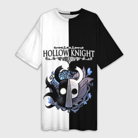 Платье-футболка 3D с принтом Hollow Knight (Black  White) в Петрозаводске,  |  | game | hollow knight | hollow knight godmaster | hollow knight map | hollow knight ps4 | silksong | белый | зот могучий | игра | карта | королевство | метроидвания | полый король | приключения букашек | халлоунест | холлоу кнайт | черный