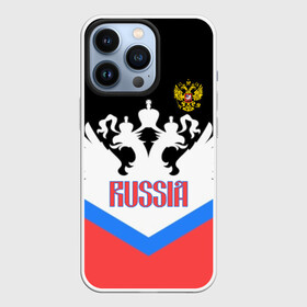 Чехол для iPhone 13 Pro с принтом HOCKEY RUSSIA в Петрозаводске,  |  | Тематика изображения на принте: hockey | russia | sport | герб | надписи | россия | сборная хоккея | символика | спорт | спортсмен | триколор | форма | хоккей | чемпионат | я русский