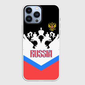 Чехол для iPhone 13 Pro Max с принтом HOCKEY RUSSIA в Петрозаводске,  |  | hockey | russia | sport | герб | надписи | россия | сборная хоккея | символика | спорт | спортсмен | триколор | форма | хоккей | чемпионат | я русский