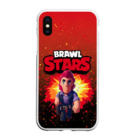 Чехол для iPhone XS Max матовый с принтом Brawl Stars Colt в Петрозаводске, Силикон | Область печати: задняя сторона чехла, без боковых панелей | boom | brawl | brawl st | brawl stars | colt | logo | map | mobo | pattern | poco | shelly | stars | бравл | взрыв | игра | игры | карта | кольт | лого | мобильные игры | патерн | паттерн | поко | старс | шелли