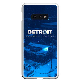 Чехол для Samsung S10E с принтом DETROITBECOME HUMAN в Петрозаводске, Силикон | Область печати: задняя сторона чехла, без боковых панелей | Тематика изображения на принте: action | ai | android | connor | dbhpk19 | detroit become human | game | rk 800 | rk 900 | андроиды | детектив | игра | игры | интерактивное кино | кара | коннор | логотип | маркус | роботы | фирменный стиль | экшн