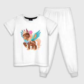 Детская пижама хлопок с принтом Принцесса единорог в Петрозаводске, 100% хлопок |  брюки и футболка прямого кроя, без карманов, на брюках мягкая резинка на поясе и по низу штанин
 | Тематика изображения на принте: pony | грива | девочка | единорог | конь | копыта | красивая | лошадка | лошадь | милая | пони | природа закат | радуга