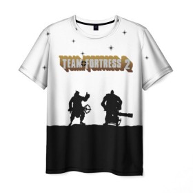 Мужская футболка 3D с принтом Team Fortress 2 в Петрозаводске, 100% полиэфир | прямой крой, круглый вырез горловины, длина до линии бедер | team fortress | team fortress 2 | тим фортрес | тим фортресс