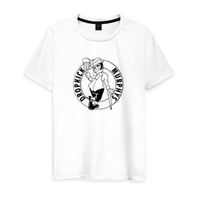 Мужская футболка хлопок с принтом Dropkick Murphys в Петрозаводске, 100% хлопок | прямой крой, круглый вырез горловины, длина до линии бедер, слегка спущенное плечо. | Тематика изображения на принте: 