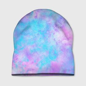 Шапка 3D с принтом Мрамор Tie Dye в Петрозаводске, 100% полиэстер | универсальный размер, печать по всей поверхности изделия | tie dye | летняя футболка | розовый | синий | тай дай | фиолетовый | яркая футболка