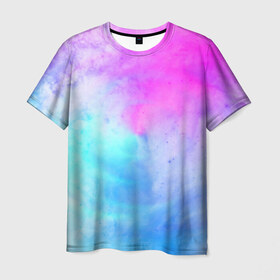 Мужская футболка 3D с принтом Лето в Петрозаводске, 100% полиэфир | прямой крой, круглый вырез горловины, длина до линии бедер | tie dye | tie dye футболка | летняя футболка | розовый | синий | тай дай | тай дай футболка | фиолетовый | яркая футболка