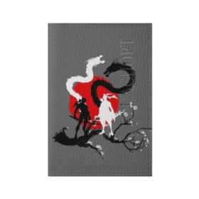 Обложка для паспорта матовая кожа с принтом Битва драконов в Петрозаводске, натуральная матовая кожа | размер 19,3 х 13,7 см; прозрачные пластиковые крепления | anime | meme | tokyo | аниме | герой | иероглиф | луна | манга | сакура | самурай | солнце | стиль | фентези | япония