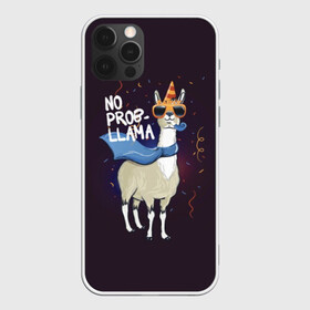 Чехол для iPhone 12 Pro с принтом No prob-llama в Петрозаводске, силикон | область печати: задняя сторона чехла, без боковых панелей | лама
lama
вечеринка
тусовка
party
нет проблем